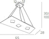 Sospensione-Moderna-Note-Metallo-Sabbia-3-Luci-Gx53
