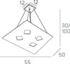 Sospensione-Moderna-Note-Metallo-Sabbia-4-Luci-Gx53
