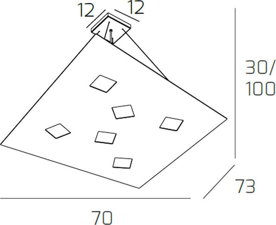 Sospensione-Moderna-Note-Metallo-Sabbia-6-Luci-Gx53