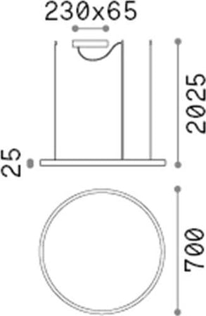 Sospensione-Moderna-Oracle-Alluminio-Materie-Plastiche-Nero-Led-39W-3000K