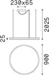 Sospensione-Moderna-Oracle-Alluminio-Plastiche-Bianco-Led-55W-3000K-D90Cm