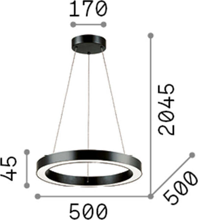 Sospensione-Moderna-Oracle-Alluminio-Plastiche-Nero-Led-28W-3000K-D50Cm