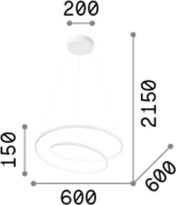 Sospensione-Moderna-Oz-Metallo-Bianco-Led-48W-3000K-Luce-Calda-D60Cm-On-Off