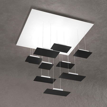 Sospensione-Moderna-Pixel-Metallo-Nero-10-Luci-Gx53