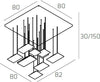 Sospensione-Moderna-Pixel-Metallo-Nero-10-Luci-Gx53