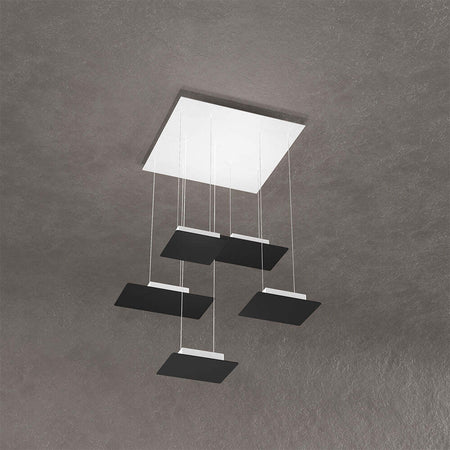Sospensione-Moderna-Pixel-Metallo-Nero-5-Luci-Gx53