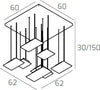 Sospensione-Moderna-Pixel-Metallo-Nero-8-Luci-Gx53
