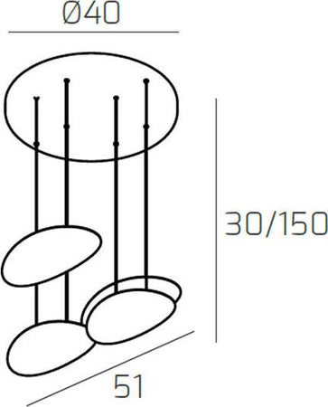 Sospensione-Moderna-Planet-Metallo-Bianco-4-Luci-Gx53