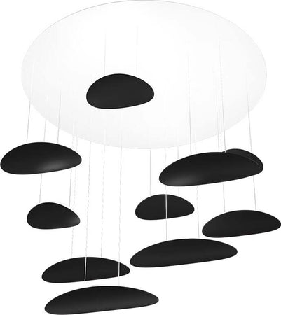 Sospensione-Moderna-Planet-Metallo-Nero-Bianco-10-Luci-Gx53