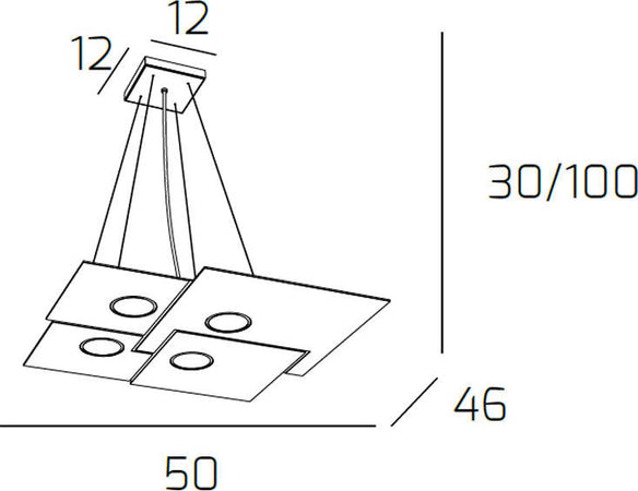 Sospensione-Moderna-Plate-Metallo-Bianco-4-Luci-Gx53