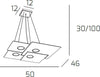 Sospensione-Moderna-Plate-Metallo-Grigio-4-Luci-Gx53