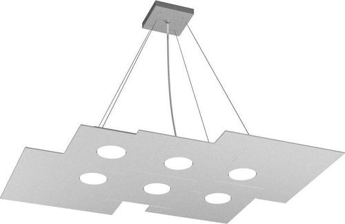 Sospensione-Moderna-Plate-Metallo-Grigio-6-Luci-Gx53