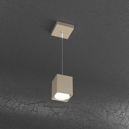 Sospensione-Moderna-Plate-Metallo-Sabbia-1-Luce-Gx53-10Cm