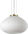 Sospensione-Moderna-Plisse'-Metallo-Ottone-1-Luce-E27-D35Cm