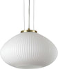 Sospensione-Moderna-Plisse'-Metallo-Ottone-1-Luce-E27-D35Cm