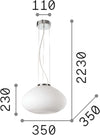 Sospensione-Moderna-Plisse'-Metallo-Ottone-1-Luce-E27-D35Cm