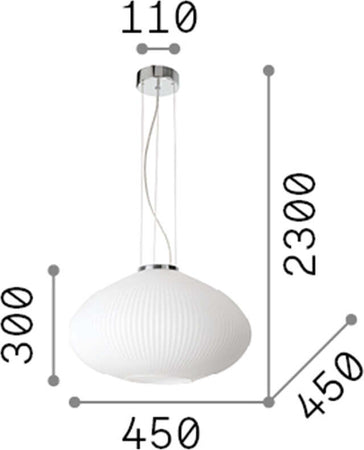 Sospensione-Moderna-Plisse'-Metallo-Ottone-1-Luce-E27-D45Cm