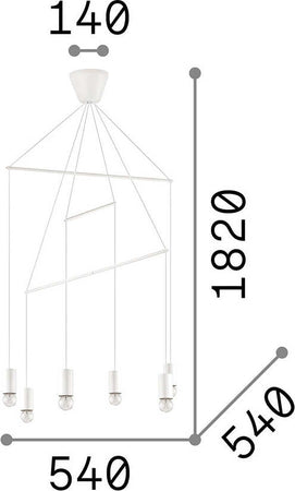 Sospensione-Moderna-Pop-Metallo-Nero-6-Luci-E27