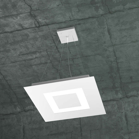 Sospensione-Moderna-Quadrata-Carpet-Metallo-Bianco-4-Luci-2G11-39Cm