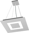 Sospensione-Moderna-Quadrata-Carpet-Metallo-Grigio-4-Luci-2G11-39Cm