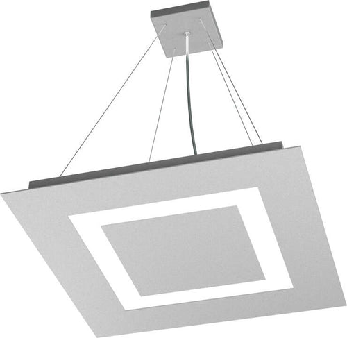 Sospensione-Moderna-Quadrata-Carpet-Metallo-Grigio-4-Luci-2G11-48Cm