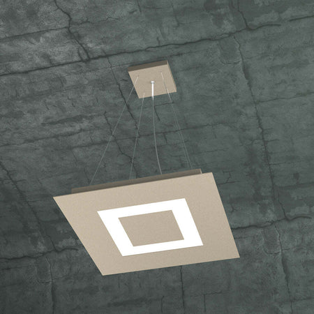 Sospensione-Moderna-Quadrata-Carpet-Metallo-Sabbia-4-Luci-2G11-39Cm
