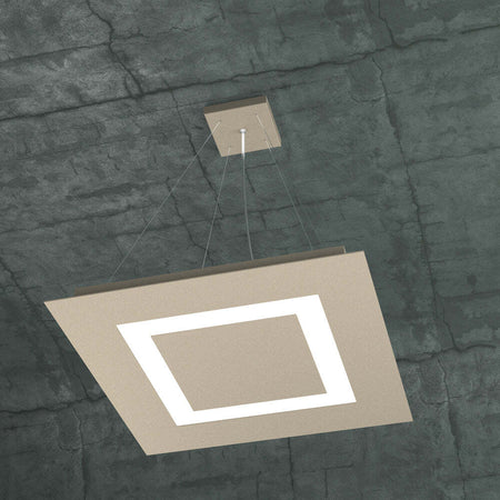 Sospensione-Moderna-Quadrata-Carpet-Metallo-Sabbia-4-Luci-2G11-48Cm