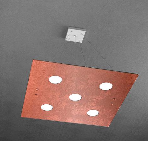 Sospensione-Moderna-Quadrata-Path-Vetro-Foglia-Rame-5-Luci-Gx53