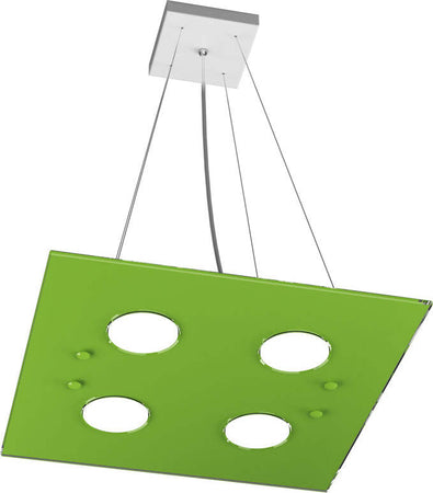 Sospensione-Moderna-Quadrata-Path-Vetro-Verde-4-Luci-Gx53