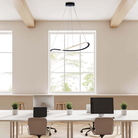 Sospensione-Moderna-Raky-Metallo-Nero-Led-Integrato-Cct-Con-Telecomando