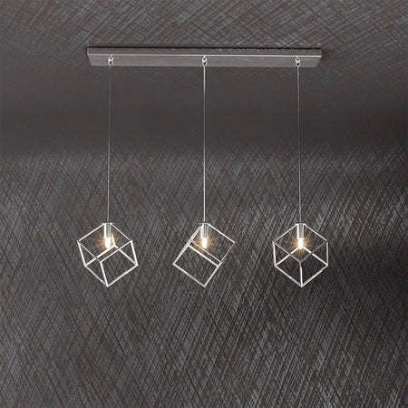 Sospensione-Moderna-Rettangolare-Frame-Metallo-Cromo-3-Luci-G9