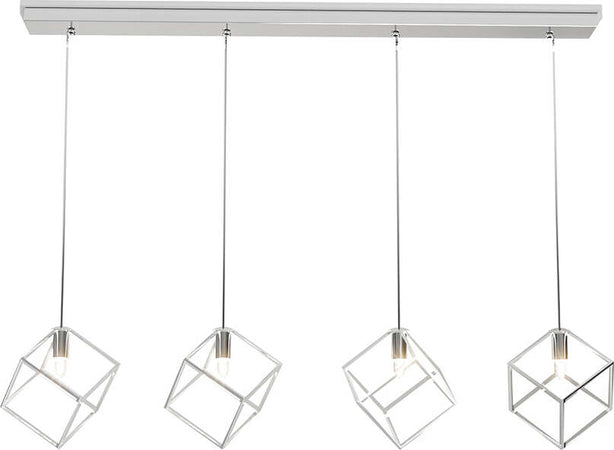Sospensione-Moderna-Rettangolare-Frame-Metallo-Cromo-4-Luci-G9