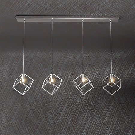 Sospensione-Moderna-Rettangolare-Frame-Metallo-Cromo-4-Luci-G9