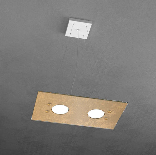 Sospensione-Moderna-Rettangolare-Path-Vetro-Foglia-Oro-2-Luci-Gx53