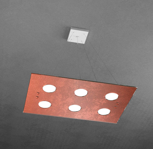 Sospensione-Moderna-Rettangolare-Path-Vetro-Foglia-Rame-6-Luci-Gx53