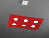 Sospensione-Moderna-Rettangolare-Path-Vetro-Rosso-6-Luci-Gx53