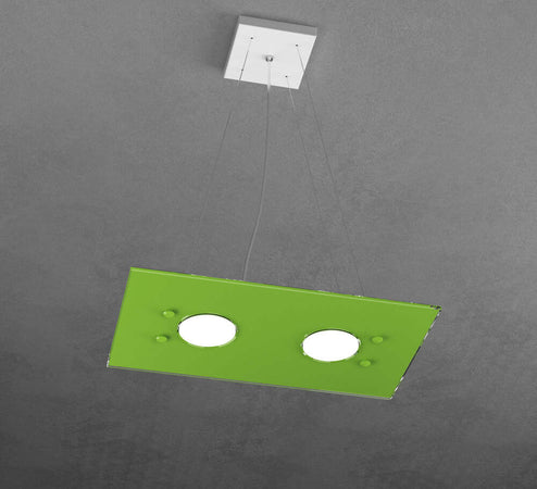 Sospensione-Moderna-Rettangolare-Path-Vetro-Verde-2-Luci-Gx53