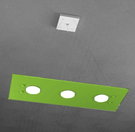 Sospensione-Moderna-Rettangolare-Path-Vetro-Verde-3-Luci-Gx53