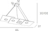 Sospensione-Moderna-Rettangolare-Plate-Metallo-Grigio-4-Luci-Gx53