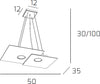 Sospensione-Moderna-Rettangolare-Plate-Metallo-Sabbia-2-Luci-Gx53