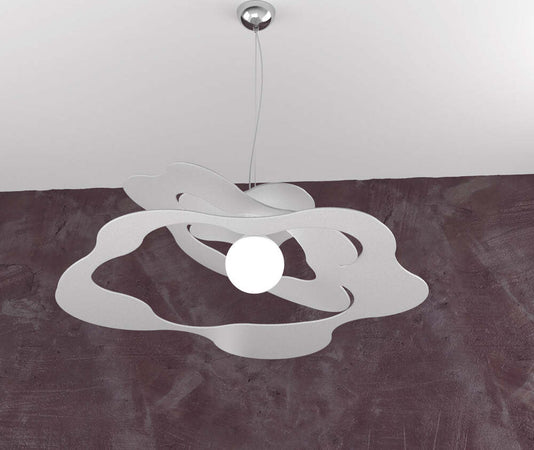 Sospensione-Moderna-Ripples-Metallo-Grigio-1-Luce-E27-D.70Cm