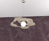 Sospensione-Moderna-Ripples-Metallo-Sabbia-1-Luce-E27-D.50Cm