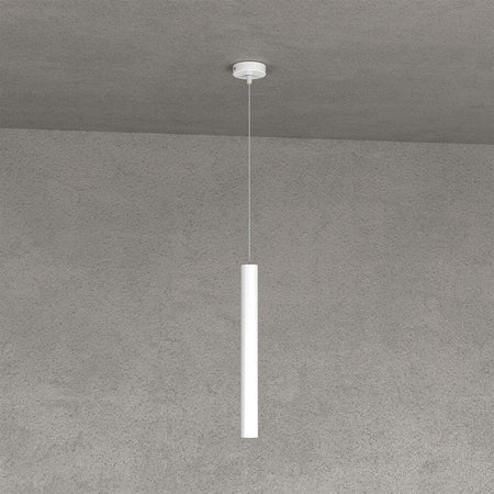 Sospensione-Moderna-Round-Tube-Metallo-Bianco-1-Luce-Gu10