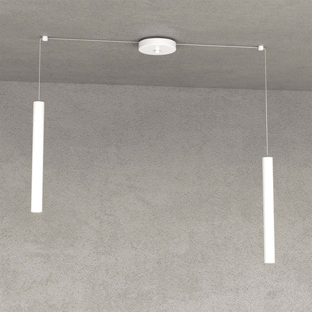 Sospensione-Moderna-Round-Tube-Metallo-Bianco-2-Luci-Gu10