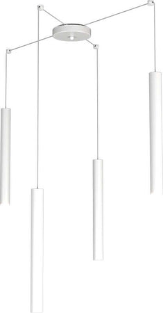 Sospensione-Moderna-Round-Tube-Metallo-Bianco-4-Luci-Gu10