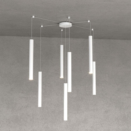 Sospensione-Moderna-Round-Tube-Metallo-Bianco-7-Luci-Gu10