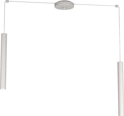 Sospensione-Moderna-Round-Tube-Metallo-Grigio-2-Luci-Gu10