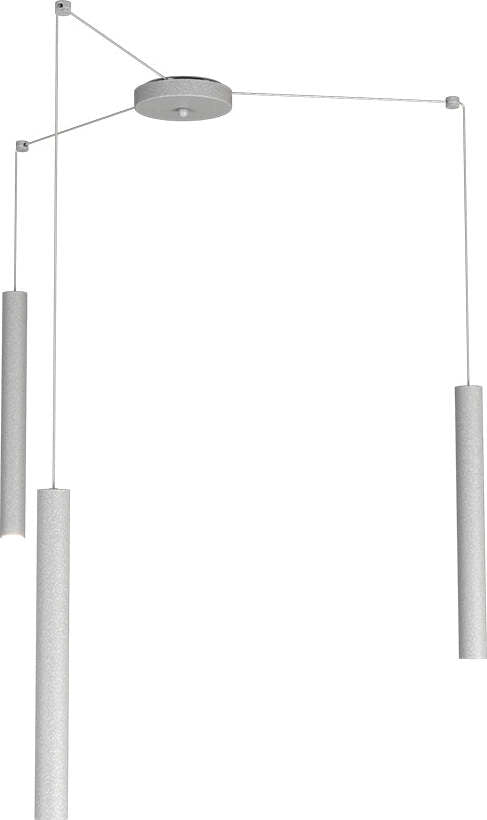 Sospensione-Moderna-Round-Tube-Metallo-Grigio-3-Luci-Gu10