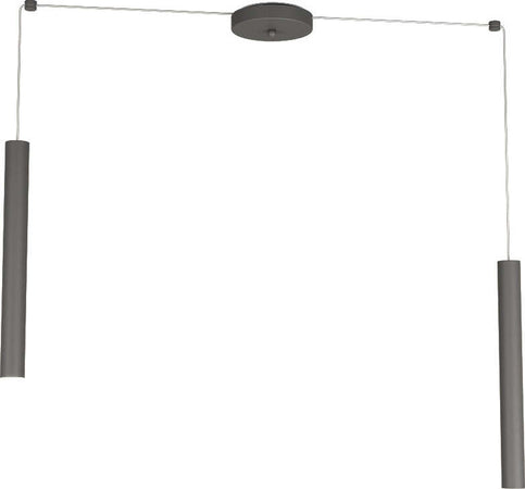 Sospensione-Moderna-Round-Tube-Metallo-Grigio-Antracite-2-Luci-Gu10