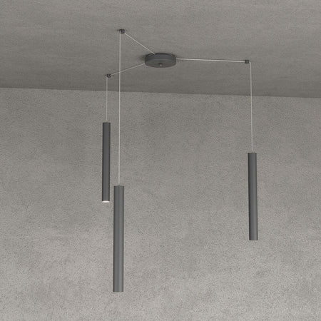 Sospensione-Moderna-Round-Tube-Metallo-Grigio-Antracite-3-Luci-Gu10